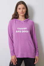 Load image into Gallery viewer, ELVY HOODIE - COFFEE AND DOGS - LAVENDER LOVE - HOL23
