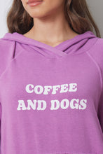 Load image into Gallery viewer, ELVY HOODIE - COFFEE AND DOGS - LAVENDER LOVE - HOL23
