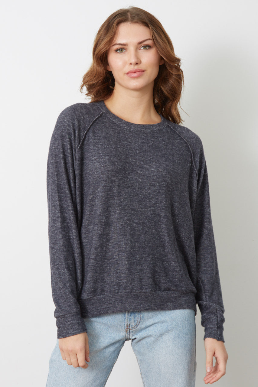 VITA - HEATHER NAVY - PLATED JERSEY