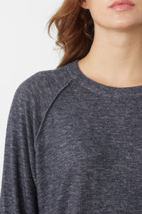 VITA - HEATHER NAVY - PLATED JERSEY